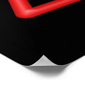 Poster rood lasersymbool (Hoek)