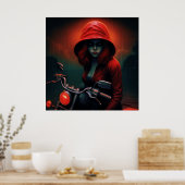 Poster rood licht Rock (Keuken)