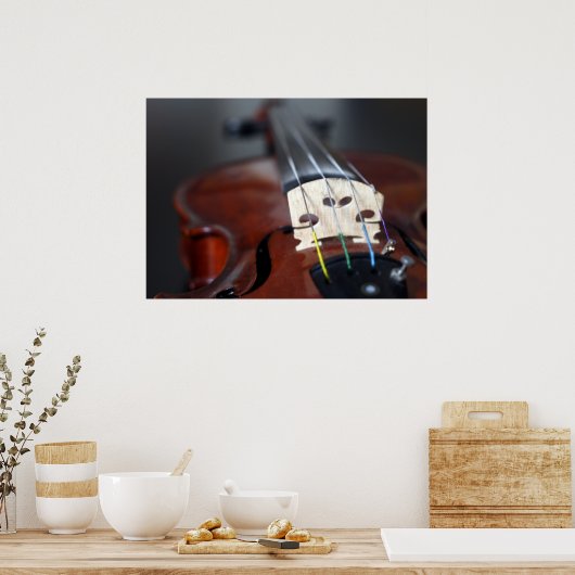 Poster rood Violin (Keuken)