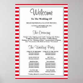 Poster Rood/Witte Stripes omhuld weddenschap