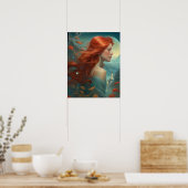 Poster - roodharige vrouw (Keuken)