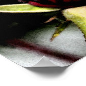 Poster roos Bud/afdrukken (Hoek)