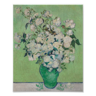 Póster Roses painting by Vincent Van Gogh 1890 Foto Afdruk