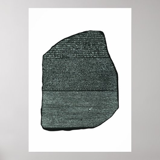 Poster Rosetta Stone Ancient Egyptian hieroglyphs (Voorkant)