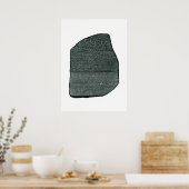 Poster Rosetta Stone Ancient Egyptian hieroglyphs (Keuken)