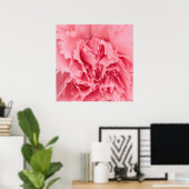 Poster roze anjer dicht bij elkaar (Thuiskantoor)