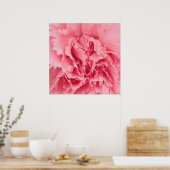 Poster roze anjer dicht bij elkaar (Keuken)