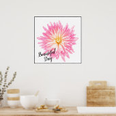 Poster-Roze Dahlia Poster (Keuken)