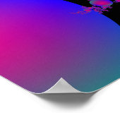 Poster Roze en Blauwe Spiral Bubbles (Hoek)