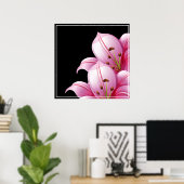 Poster-Roze Lillie's Poster (Thuiskantoor)