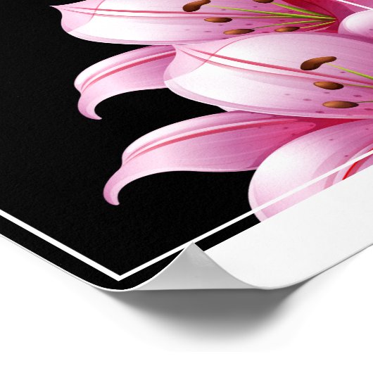 Poster-Roze Lillie's Poster (Hoek)