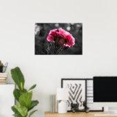 Poster Roze Roos Elegantie (Thuiskantoor)