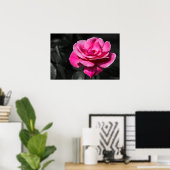 Poster Roze Roos Elegantie (Thuiskantoor)