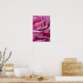 Poster Roze Rozenblaadjes En Dauwdruppels (Keuken)