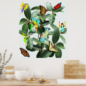 POSTER RUBBER TREE FAIRIES EN BUTTERFLIES (Keuken)