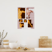 Poster Rug en schouder (Keuken)