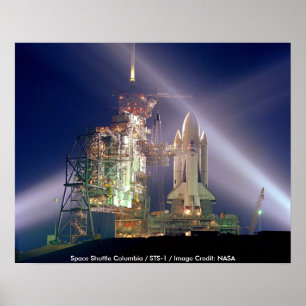 Poster/ruimteschildpad Columbia/STS-1 Poster