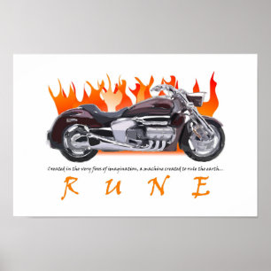 Poster Rune Flame