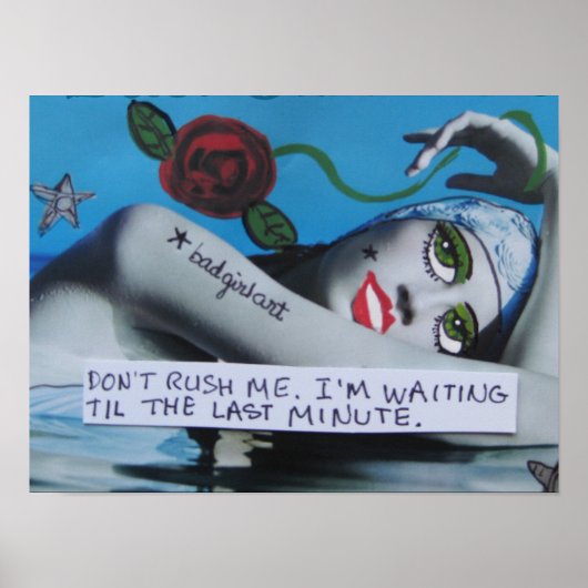 POSTER, RUSH ME NIET. POSTER (Voorkant)