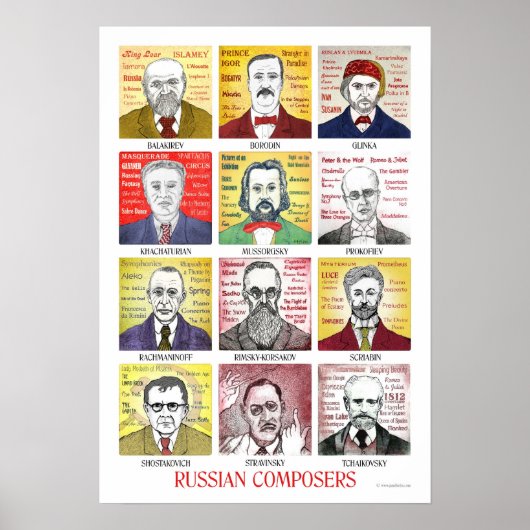 Poster Russische componisten (Voorkant)