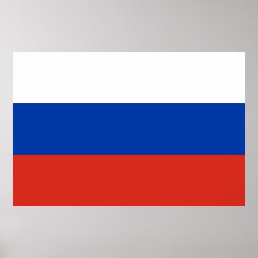Poster Russische vlag (Rusland) (Voorkant)