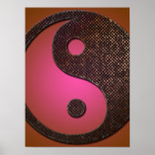 Poster, Rusted Grungy Metal Yin Yang Symbol 2 Poster (Voorkant)