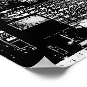 Poster 's Nachts in Black & White New York City (Hoek)