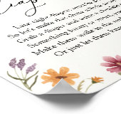 Poster 's nachts van wilde bloemen (Hoek)