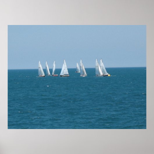 poster "Sailing on Lake Michigan" (Voorkant)