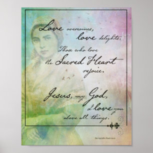 Poster Saint Bernadette Quote