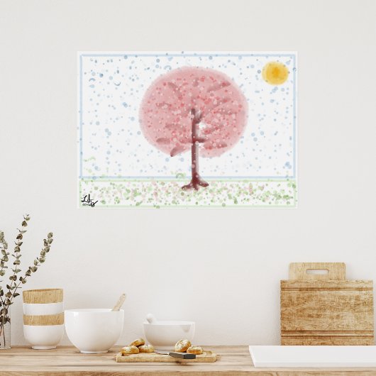 Poster Sakura Tree (Keuken)