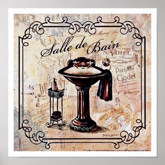 POSTER "SALLE DE BAIN" (Voorkant)