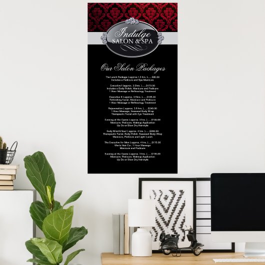 Poster Salon Price List (Thuiskantoor)