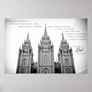 Poster - Salt Lake City Utah LDS Temple 2