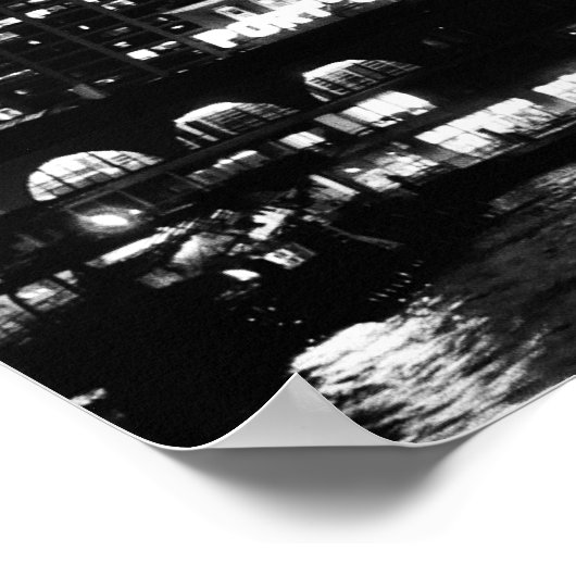 Poster: San Francisco bij nachtkloktoren Poster (Hoek)