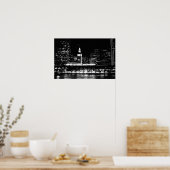 Poster: San Francisco bij nachtkloktoren Poster (Keuken)