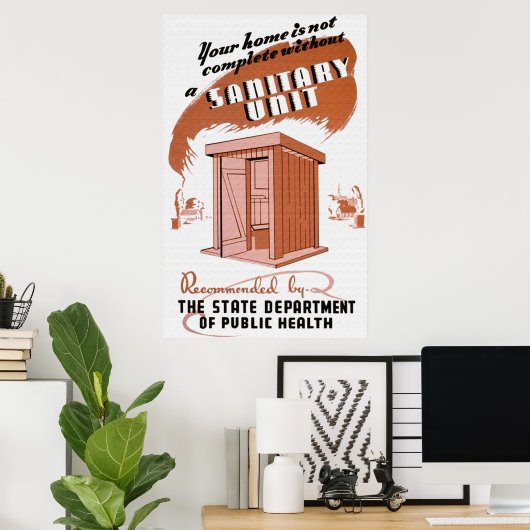 Poster sanitaire eenheid (Thuiskantoor)