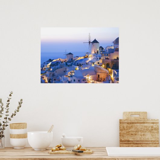Poster Santorini (Keuken)