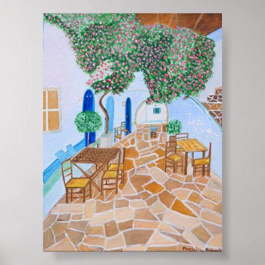 Poster Santorini Griekenland (Voorkant)