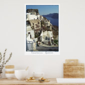 Poster Santorini (hoge resolutie) (Keuken)
