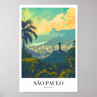 Poster Sao Paulo Vintage Reis