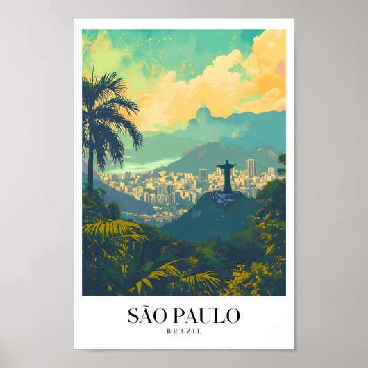 Poster Sao Paulo Vintage Reis (Voorkant)