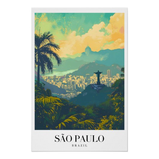 Poster Sao Paulo Vintage Voyage (Voorkant)