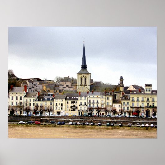 Poster Saumur River Bank Scene (Voorkant)