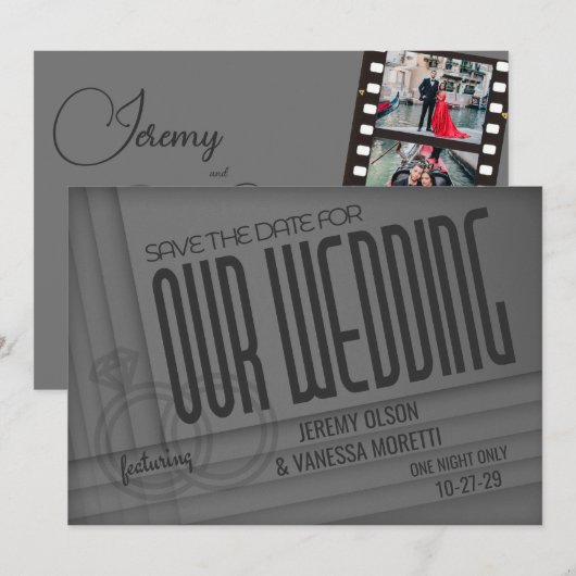 Poster Save The Date (Voorkant / Achterkant)