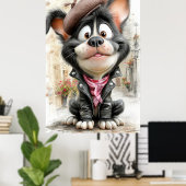 Poster Schattige Rebellenhond (Thuiskantoor)