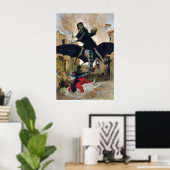 Poster Schilderij Arnold Böcklin - Die Pest (De (Thuiskantoor)