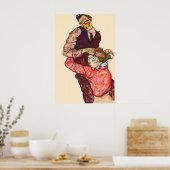 Poster Schilderij Egon Schiele Minnend Paar (Keuken)