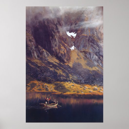 Poster Schilderij van Theodor Kittelsen Echo (Voorkant)