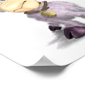 Poster Schildering Klein Schaap Met Bel - Uw Tekst (Hoek)